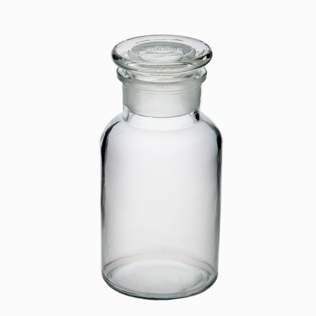 Glass wide-mouth clear reagent bottle