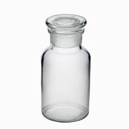 Glass wide-mouth clear reagent bottle