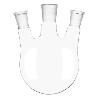 Glass round bottom flask with 3 necks