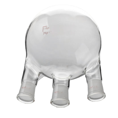Glass round bottom flask with 3 necks