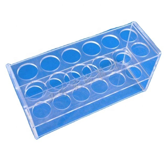 Glass test tube rack