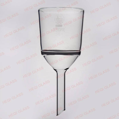 Glass Fritted disc filter funnel with ground joint. Detail matches list title.