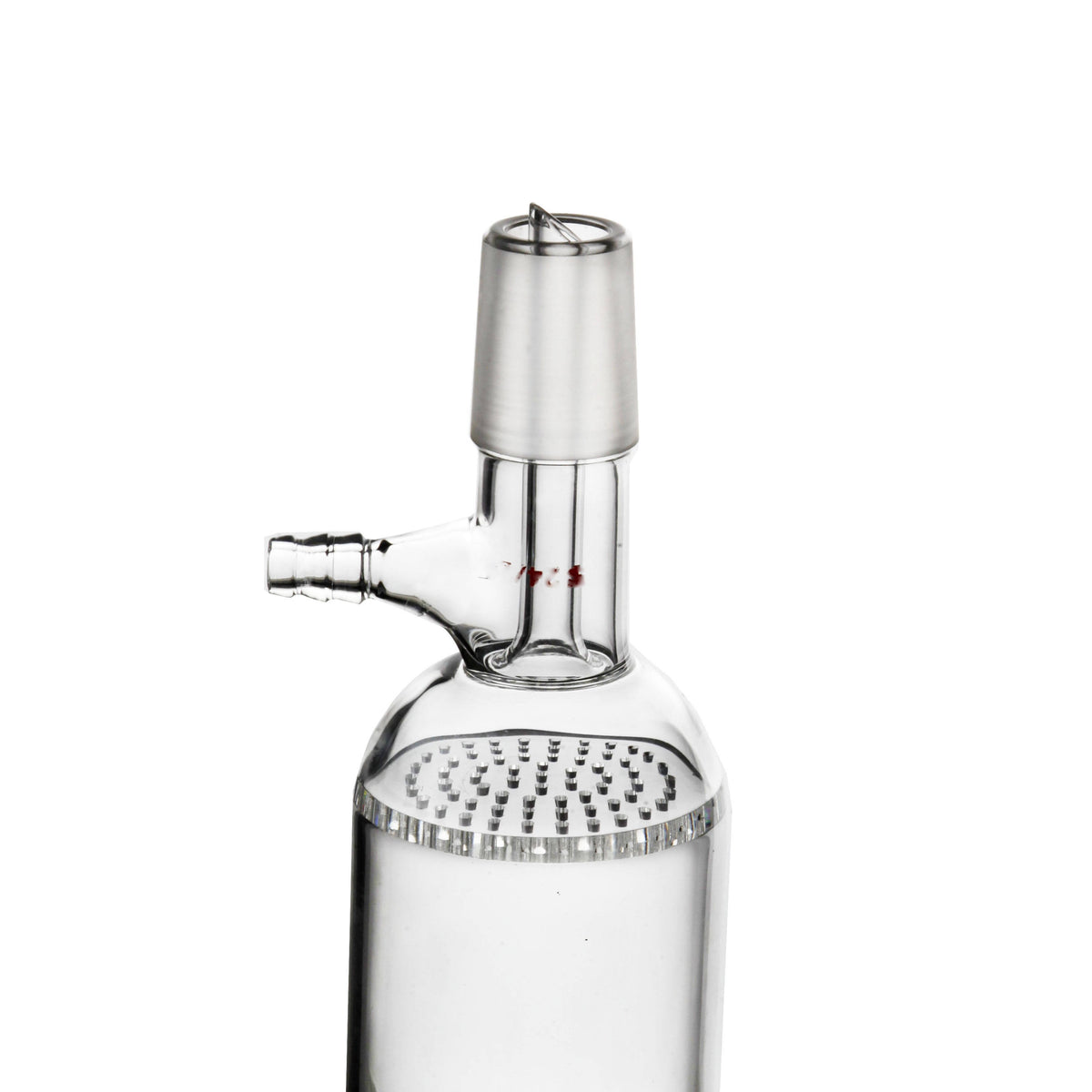 Glass Fritted disc filter funnel. Detail matches list title.