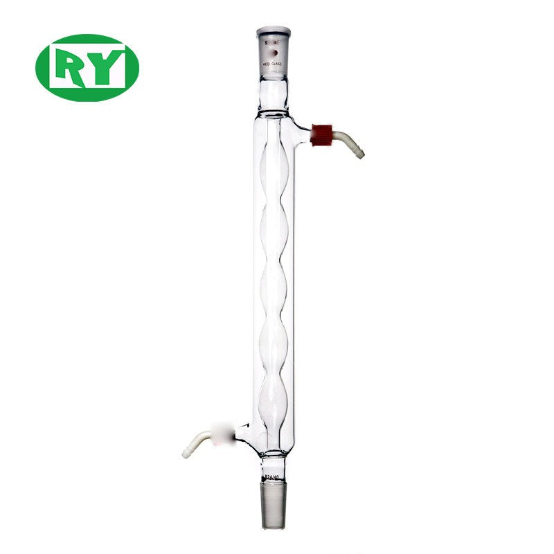 Glass Allihn condenser with removable hose
