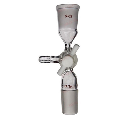 Flushing Adapter with T-Bore PTFE Stopcock