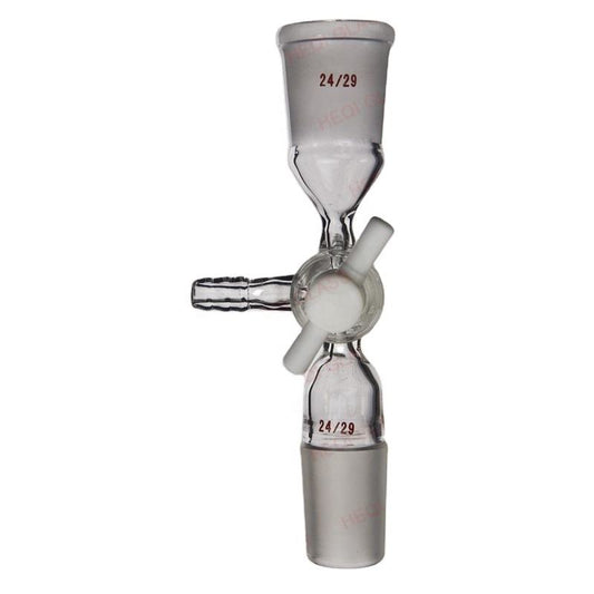 Flushing Adapter with T-Bore PTFE Stopcock
