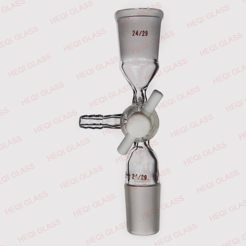 Flushing Adapter with T-Bore PTFE Stopcock