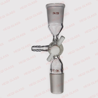 Flushing Adapter with T-Bore PTFE Stopcock