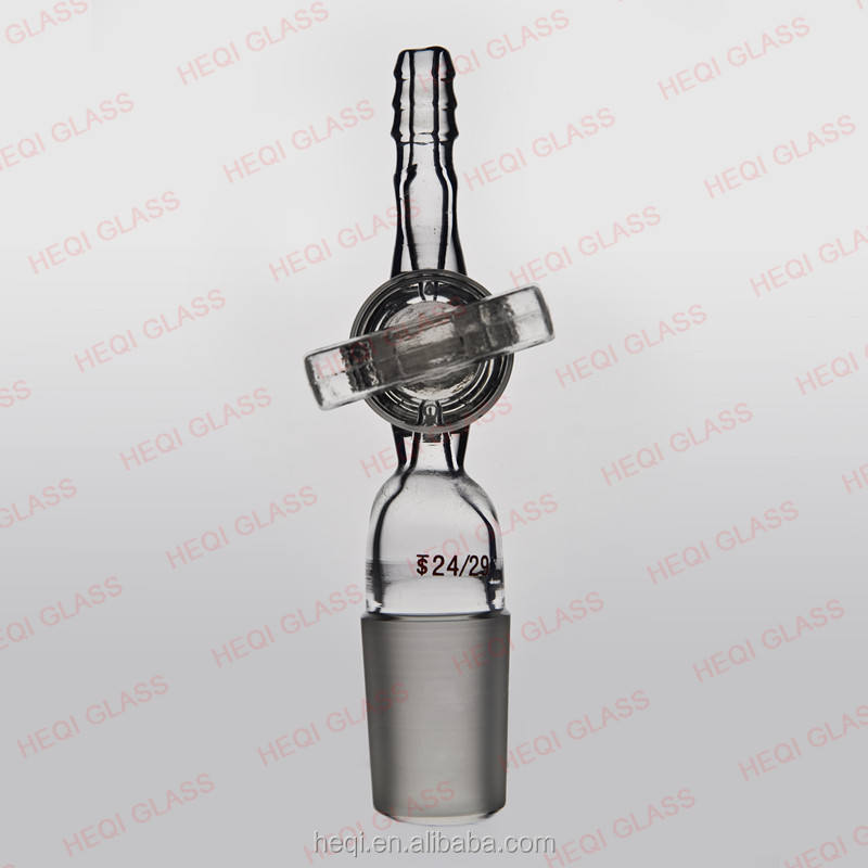 Straight joint adapter with glass stopcock