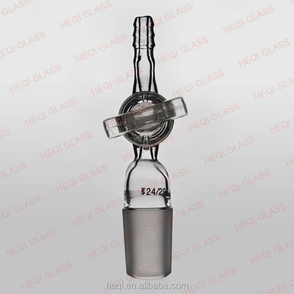 Straight joint adapter with glass stopcock