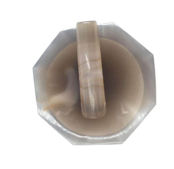Agate mortar with pestle