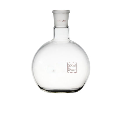 Round-bottom reaction flask with glass stopcock