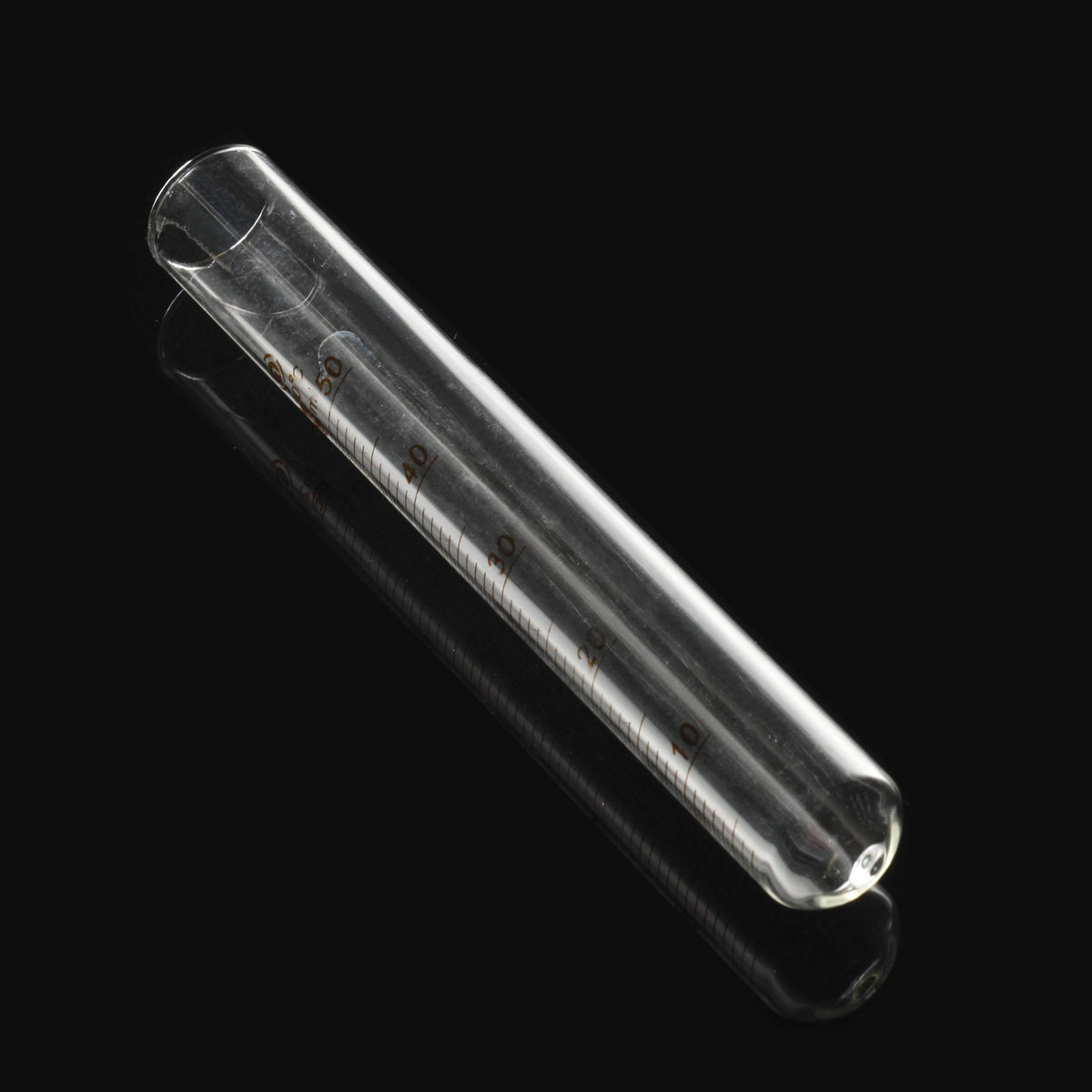 Glass test tube without rim