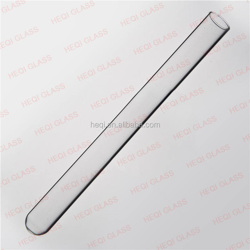 Glass test tube without rim