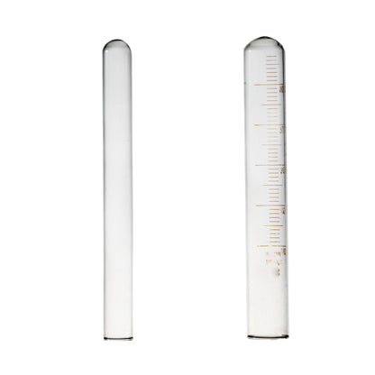 Glass test tube without rim