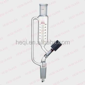 Pressure-equalizing graduated dropping funnel with HIGH-VACUUM VALVE
