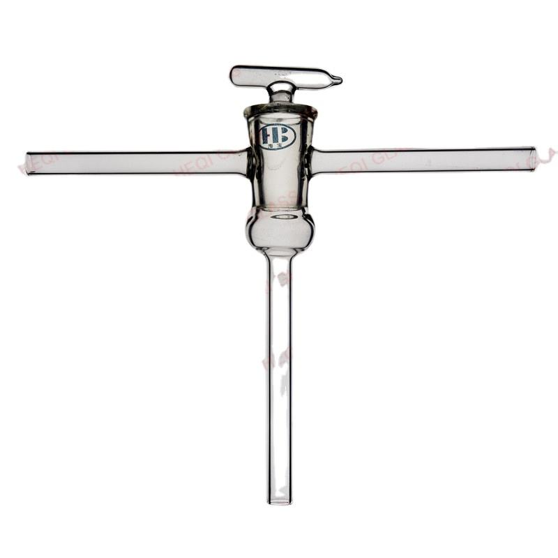 L-bore 3-way glass 'High Vacuum' stopcock