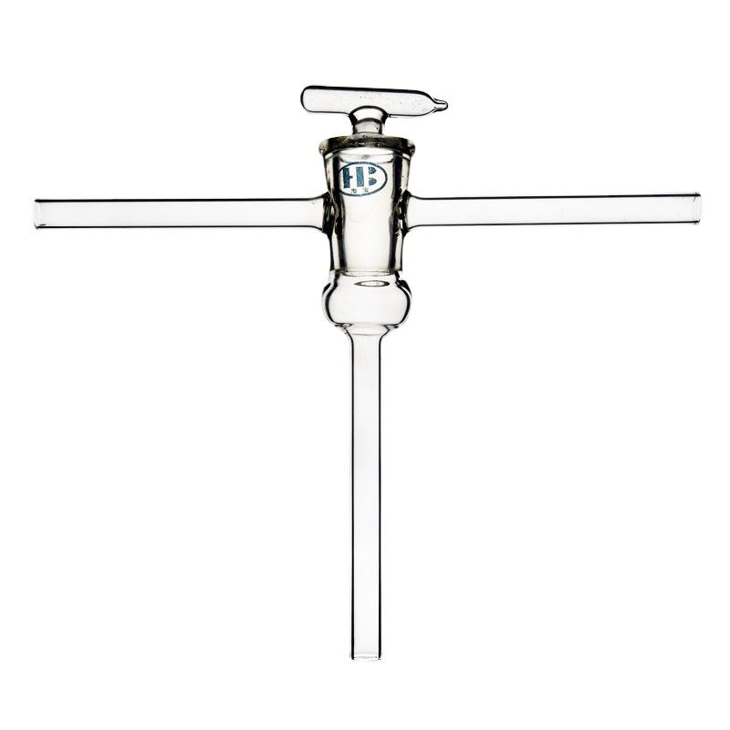 L-bore 3-way glass 'High Vacuum' stopcock