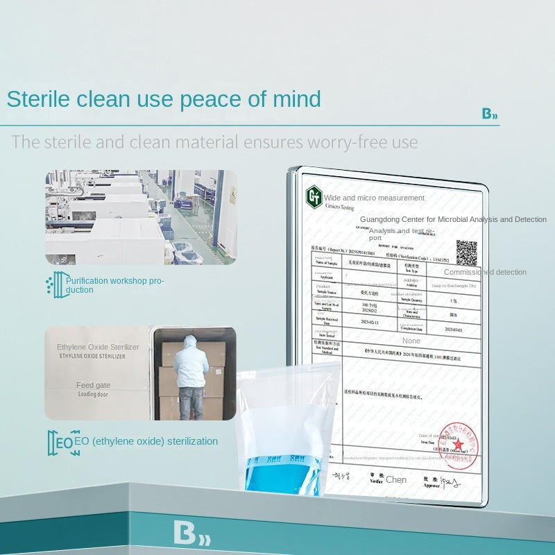 Eide Sterile Wire Sampling Bag 700mL PP Material Water Sample Collection Homogeneous Bag Wire Pull E