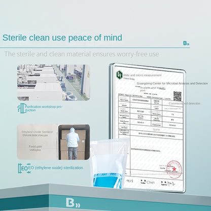 Eide Sterile Wire Sampling Bag 700mL PP Material Water Sample Collection Homogeneous Bag Wire Pull E