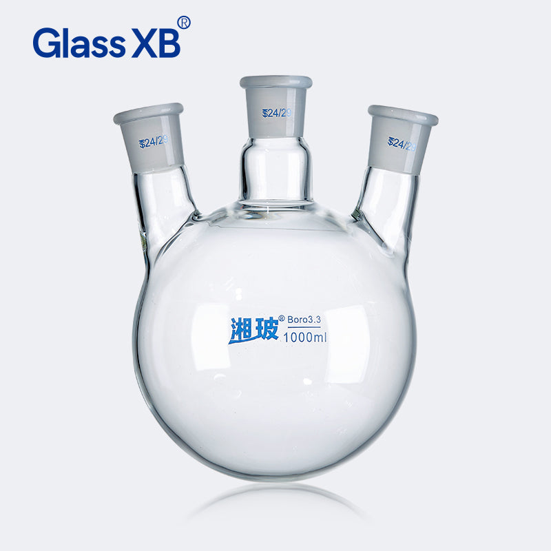 5L-50L Borosilicate Glass 3/Three Necks Round Bottom Boiling Flask Chemistry Labware Kit