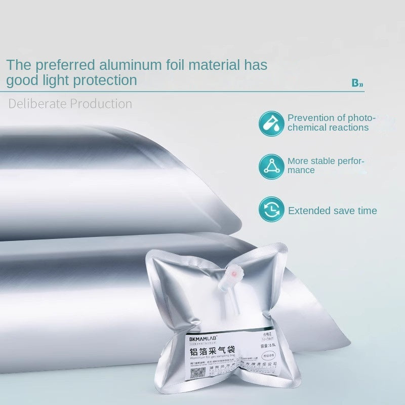 Biological Gas Sampling Bags with Single/Double Valve Aluminum Foil 6*8cm Size Customizable Support