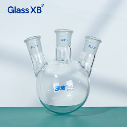 5L-50L Borosilicate Glass 3/Three Necks Round Bottom Boiling Flask Chemistry Labware Kit