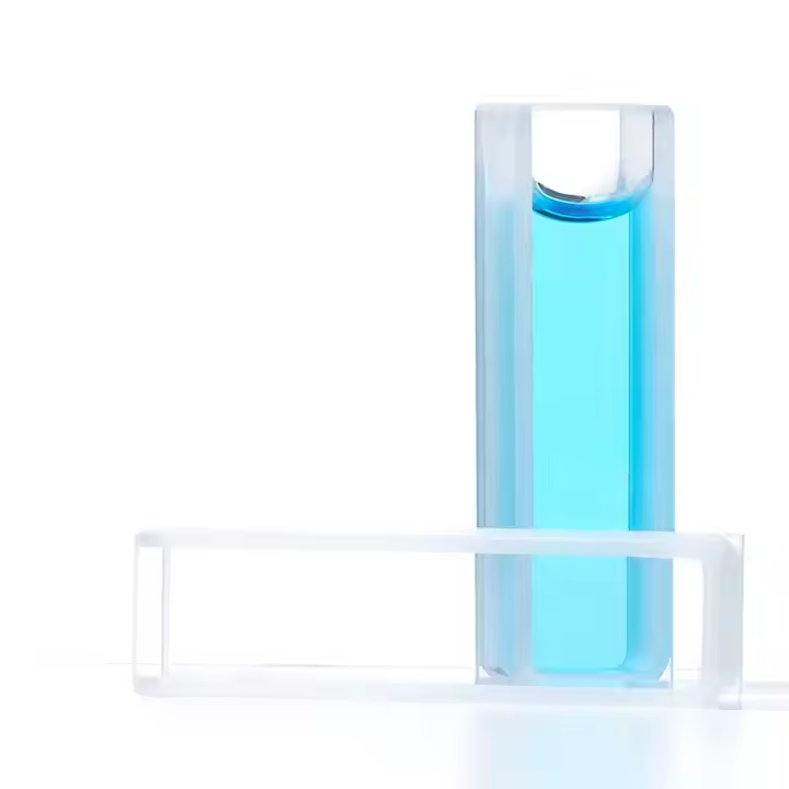 Fused Glass Quartz Cuvette Cell with Lid 5mm to 100mm Spectrophotometers Cell Lab Supplies