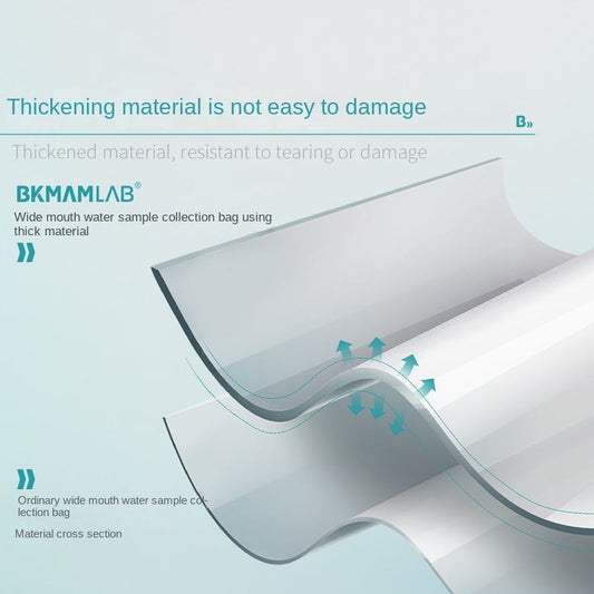 Biological Wide Mouth Sterile Disposable Water Sample Collection Bag Plastic Sulfur Bottom 200ml/500
