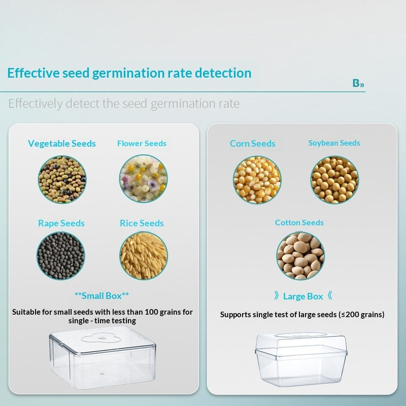 Lab Biological Seed Germination Box ABS Material 12125.4 cm 131912 cm for Wheat Corn Vegetables Flow