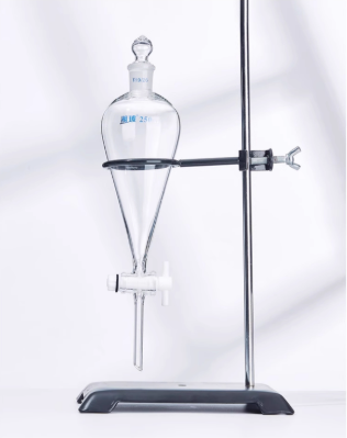 60ml-250ml Polytetrafluoroethylene Glass Piston Separatory Funnel Oil Separation Dispenser For Labor