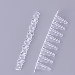 8-Tube PCR Centrifuge Tube Plate 0.1/0.2/0.5ml Capacity High Temperature Resistant Fluorescence Quan