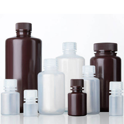 HDPE Plastic Reagent Bottle for Laboratory Use White Color Brown Color