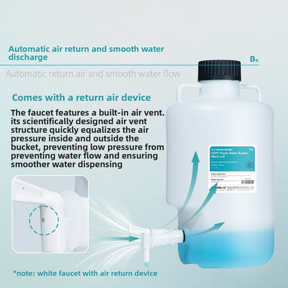 Bikeman 009 Bioplastic PP Laboratory HDPE for Distilled Pure Water Storage Bucket Bottom-Mouth Bottl