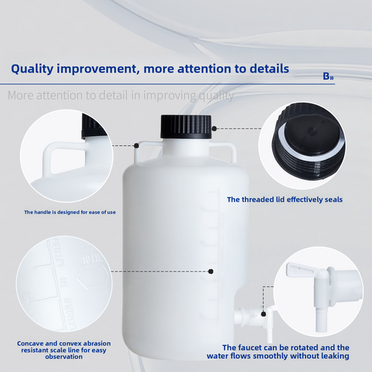 HPDE PP Thickened Acid Alkali Resistant Water Bucket & Bottle with Faucet Bottom Mouth