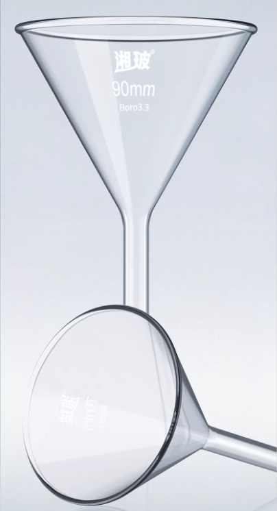 Glass Short-necked Conical/ Triangular Funnels,30-150ml
