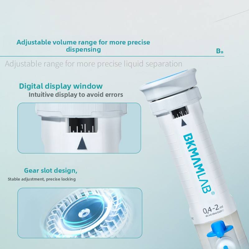 Biological Bottle Mouth Pipette Dispenser Quantitative Pipetting Manual Adjustable Experimental High