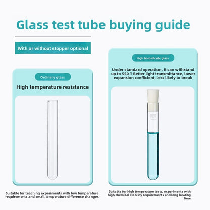 High Borosilicate Flat Mouth Glass for Tube Bottom Thickening Heat Resistance for Chemical Laborator
