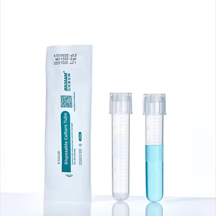 Individual Wrapped 12ml Plastic Cell Culture Tube Sterile Dual Position Lid Lab Supply Product