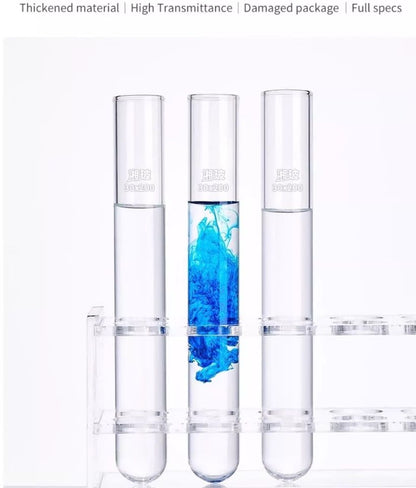 Hot Sale Wholesale and Custom Made Round Bottom Flat Neck High Borosilicate Glass Test Culture Tube 