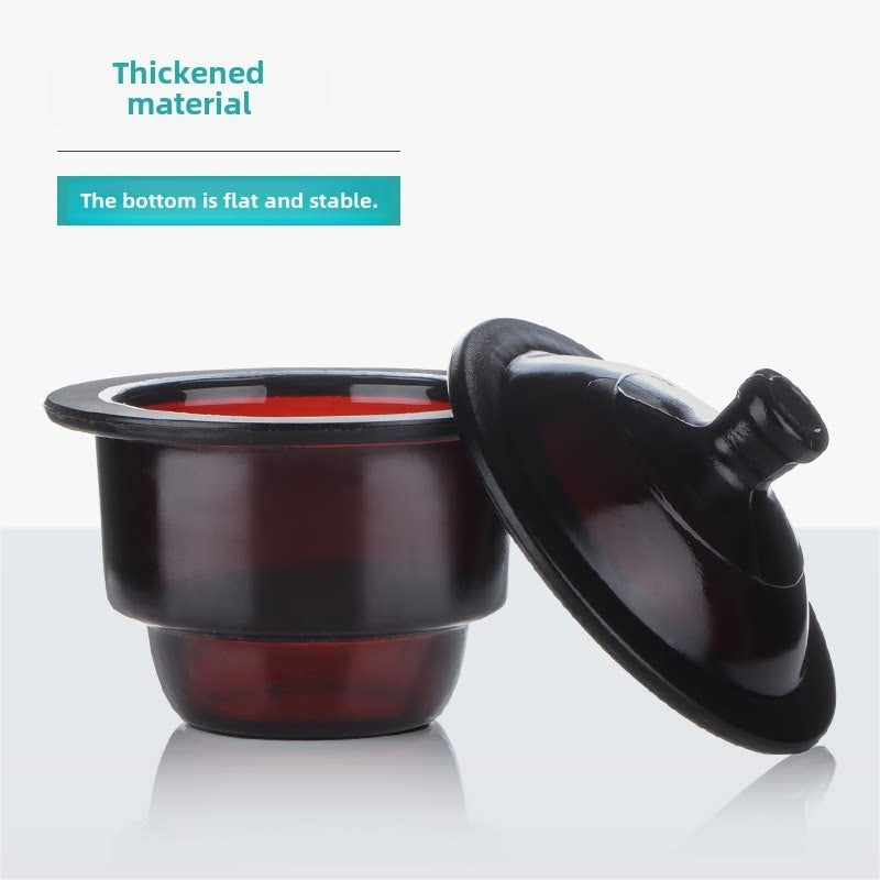 Transparent Brown Glass Plastic Vacuum Drying Dish Lid With Thickened Porcelain And Ceramic Lining P
