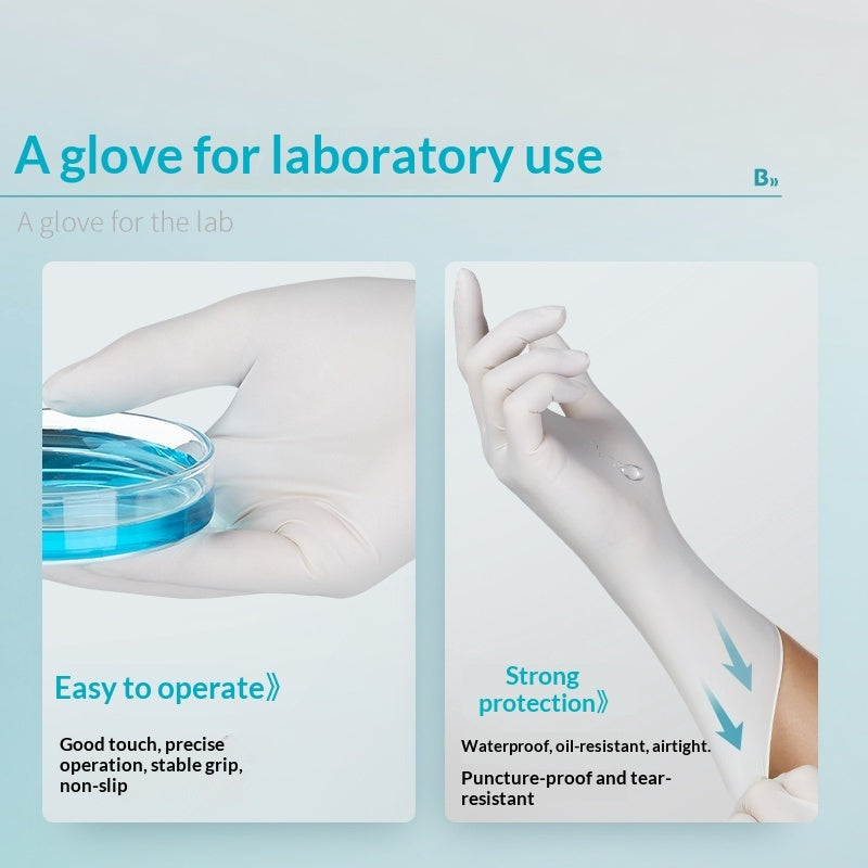 Biological Disposable Latex & Nitrile Gloves Laboratory Scientific Research Acid Alkali Resistant