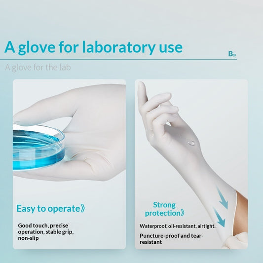 Biological Disposable Latex & Nitrile Gloves Laboratory Scientific Research Acid Alkali Resistant