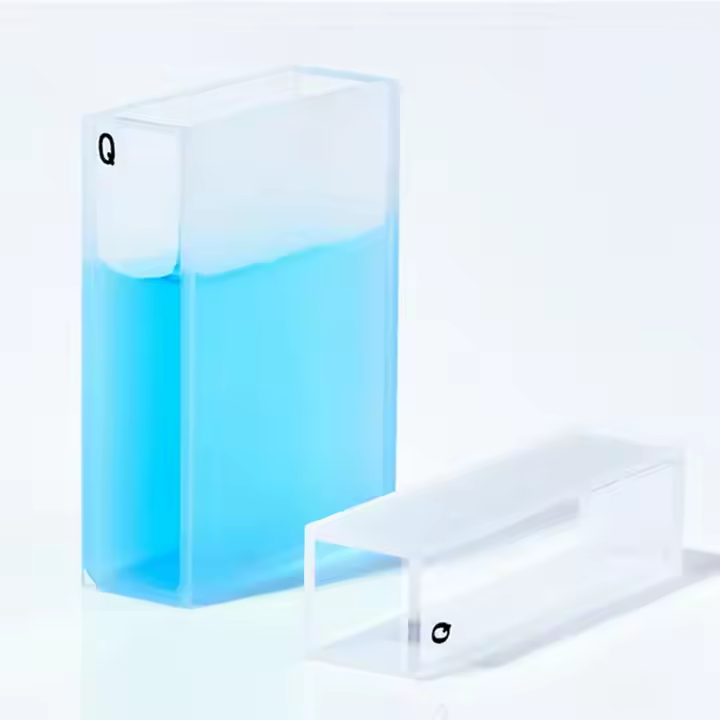 Fused Glass Quartz Cuvette Cell with Lid 5mm to 100mm Spectrophotometers Cell Lab Supplies