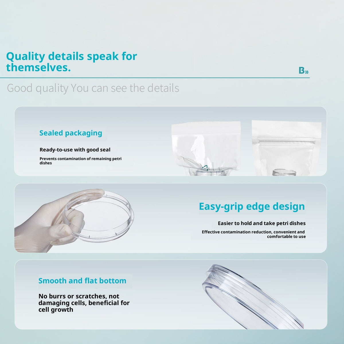 Bio Disposable Tissue Culture Cell Culture Dishes Easy-Grip Plastic Sterile 60mm 100mm TC-Treated Ce