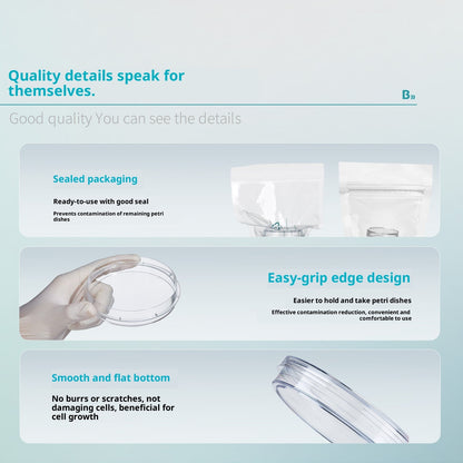 Bio Disposable Tissue Culture Cell Culture Dishes Easy-Grip Plastic Sterile 60mm 100mm TC-Treated Ce