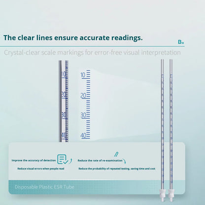 Biological Disposable Plastic Blood Sedimentation Tube Filter Plug with Scale for Blood Testing Labo