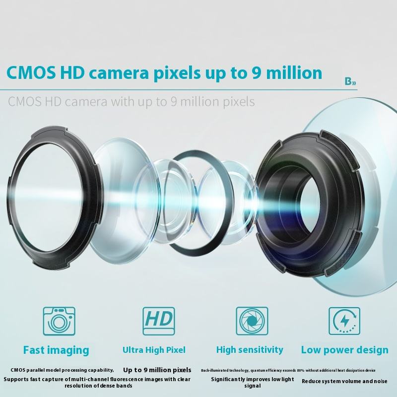 Bio-chemiluminescence High-definition Gel Imaging System Laboratory Intelligent 25mm Diameter Oem Cu