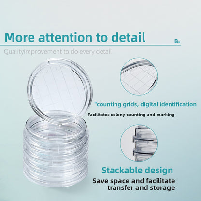 Biological Disposable Plastic Round 55mm Sterile Rodac Plate for Laboratory Microbial Sampling and S