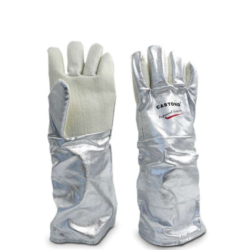 Aluminium-Coated Heat-Resistant Gloves, 300°C, 35 to 45 cm